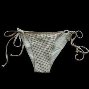 Koral Bikini Bottoms Hip Tie Gold Shimmer Size Large